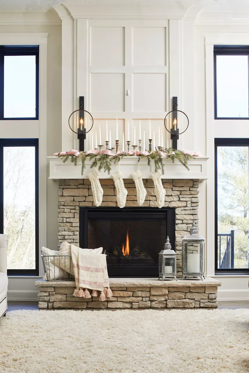 53 Stunning Christmas Mantel Decor Ideas for Your Home 30 Light the Night