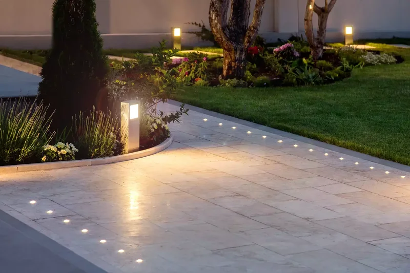 45 Beautiful Backyard Walkway Ideas to Transform Your Yard 23 Light the Way