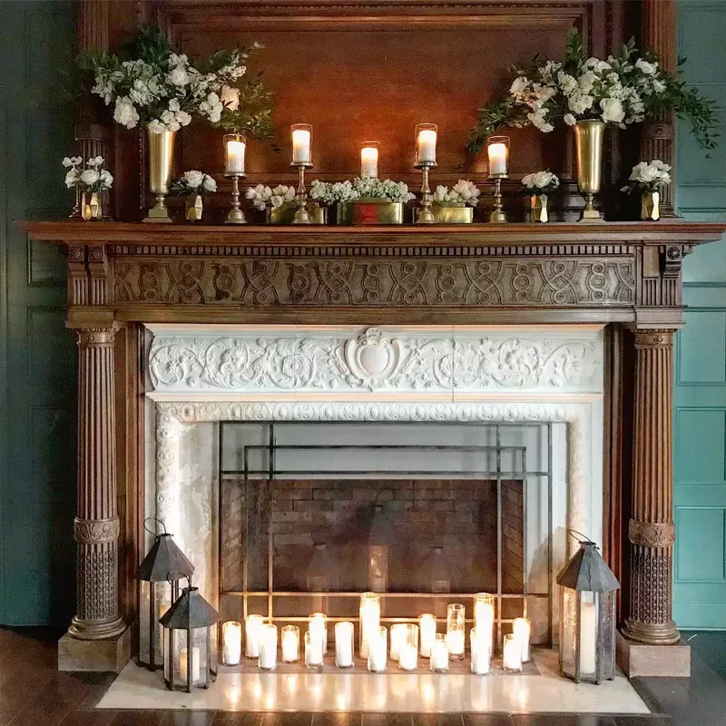 24 Creative Ways to Display Candles in Your Fireplace 1 Line
