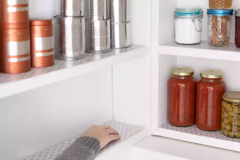 Line Shelves With Contact Paper
