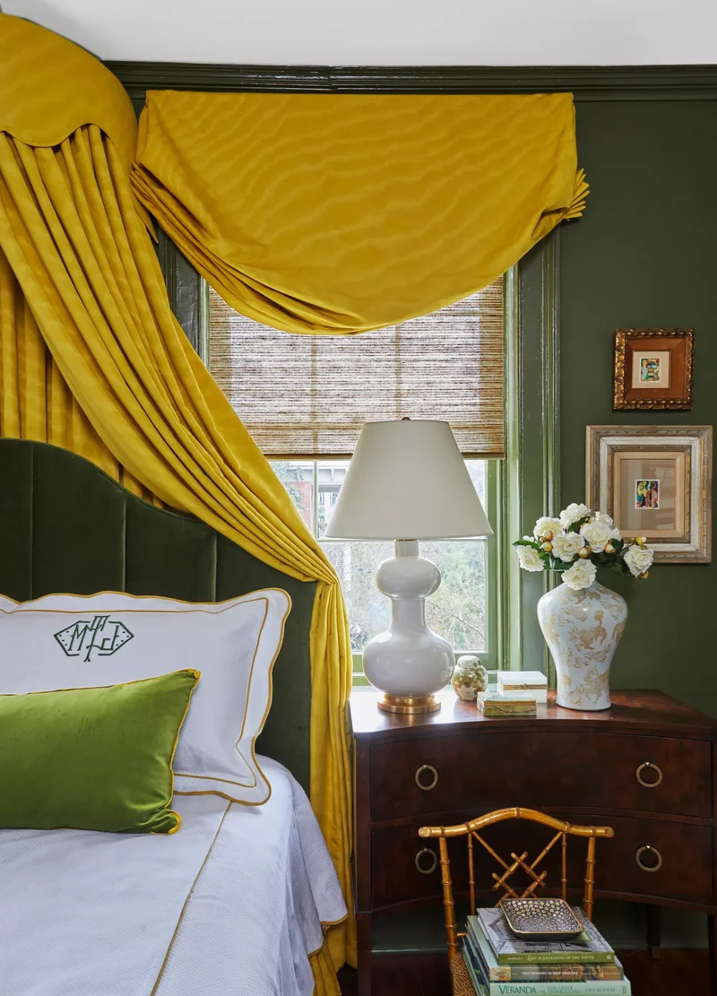 26 Green Bedroom Designs to Create Your Perfect Cozy Space 18 Live in Emerald Elegance
