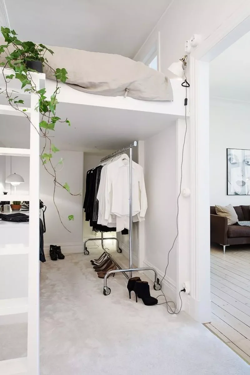 17 DIY Loft Bed Solutions to Maximize Your Small Room Space 2 Loft Bed With a Walk-In Wardrobe