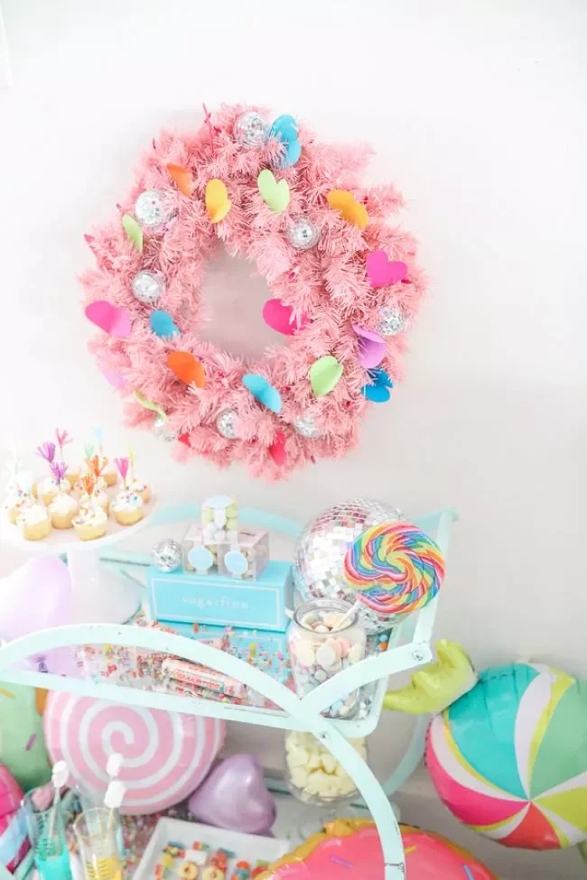 Lollipop-Themed Bar Cart