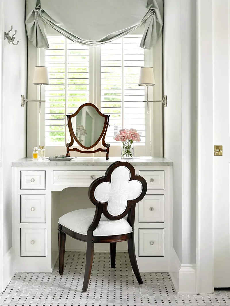17 Makeup Vanity Ideas for Your Bathroom's Daily Routine 2 Look for an Unoccupied Spot