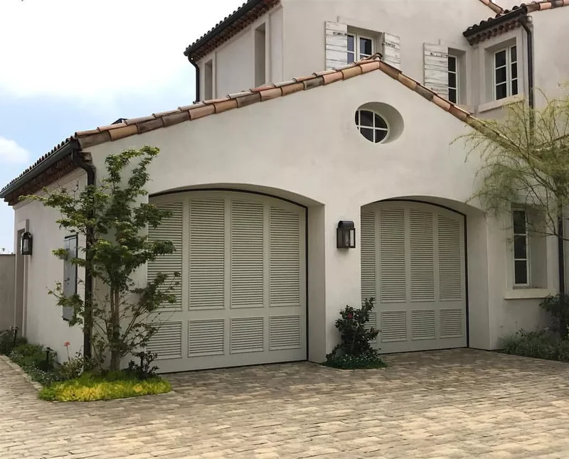 52 Stunning Garage Door Ideas to Boost Your Curb Appeal 8 Louvered Shutters