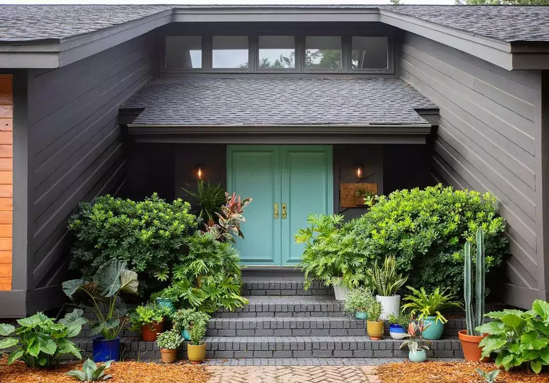 21 Front Entry Designs That Impress Before the Door Opens 7 Lush Jungle Front Entrance