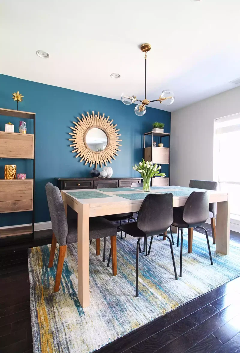 40 Beautiful Blue Dining Rooms You'll Want to Recreate 23 MCM Magic