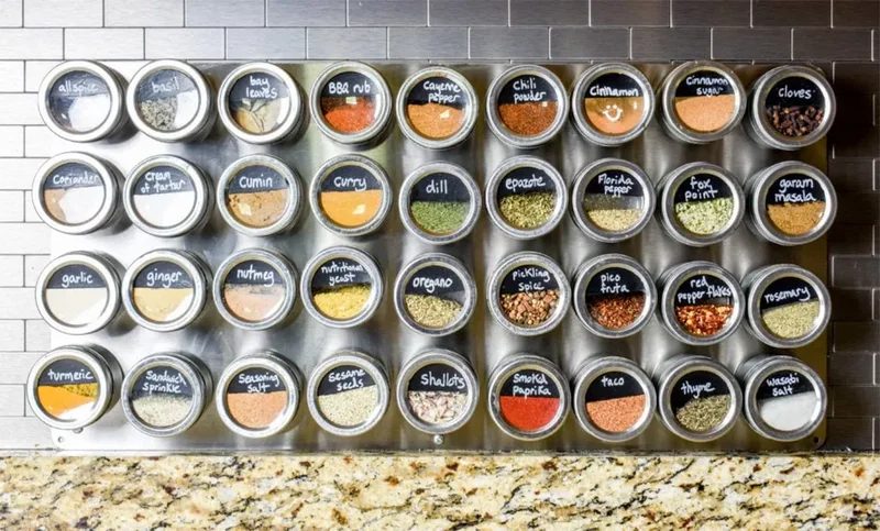 20 DIY Spice Rack Solutions to Eliminate Kitchen Clutter 3 Magnetic Spice Rack