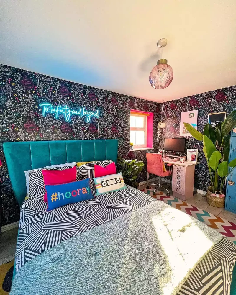 32 Stunning and Striking Teal Bedroom Design Inspirations 31 Make It Eclectic