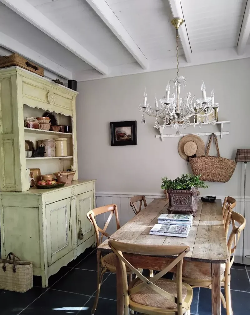 30 Charming Cottagecore Kitchen Ideas for Your Cozy Home 16 Make Room for a Hutch