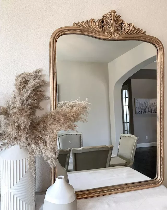 Make a DIY Antique Gold Mirror Frame