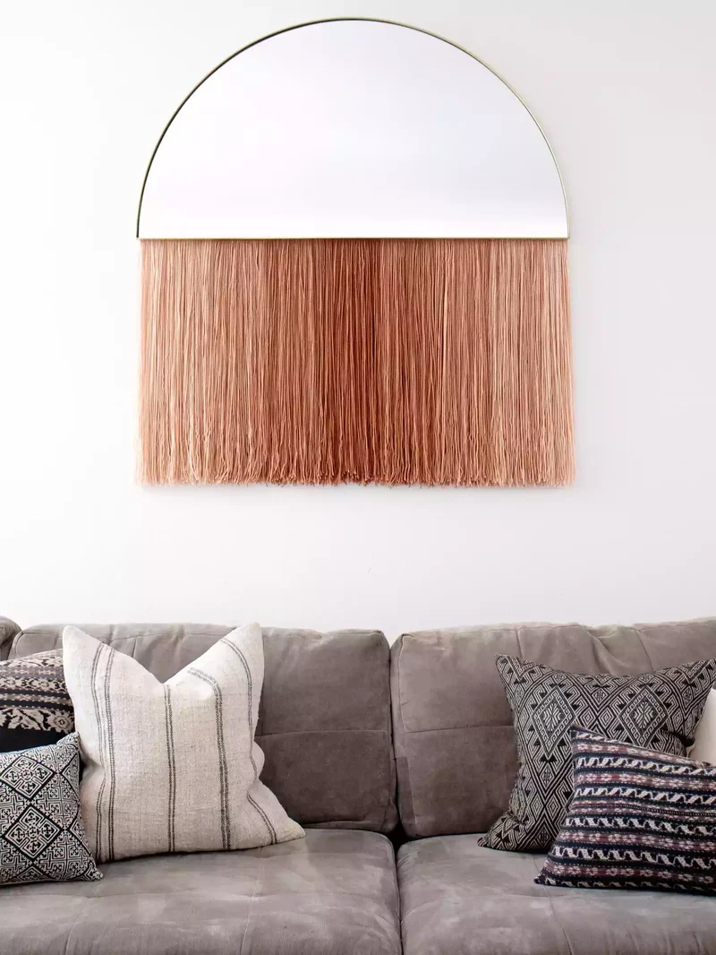 Make a DIY Fringe Mirror Frame