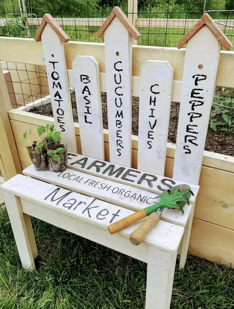 40 Budget-Friendly DIY Backyard Projects for Your Dream Oasis 7 Make a Garden Themed Bench