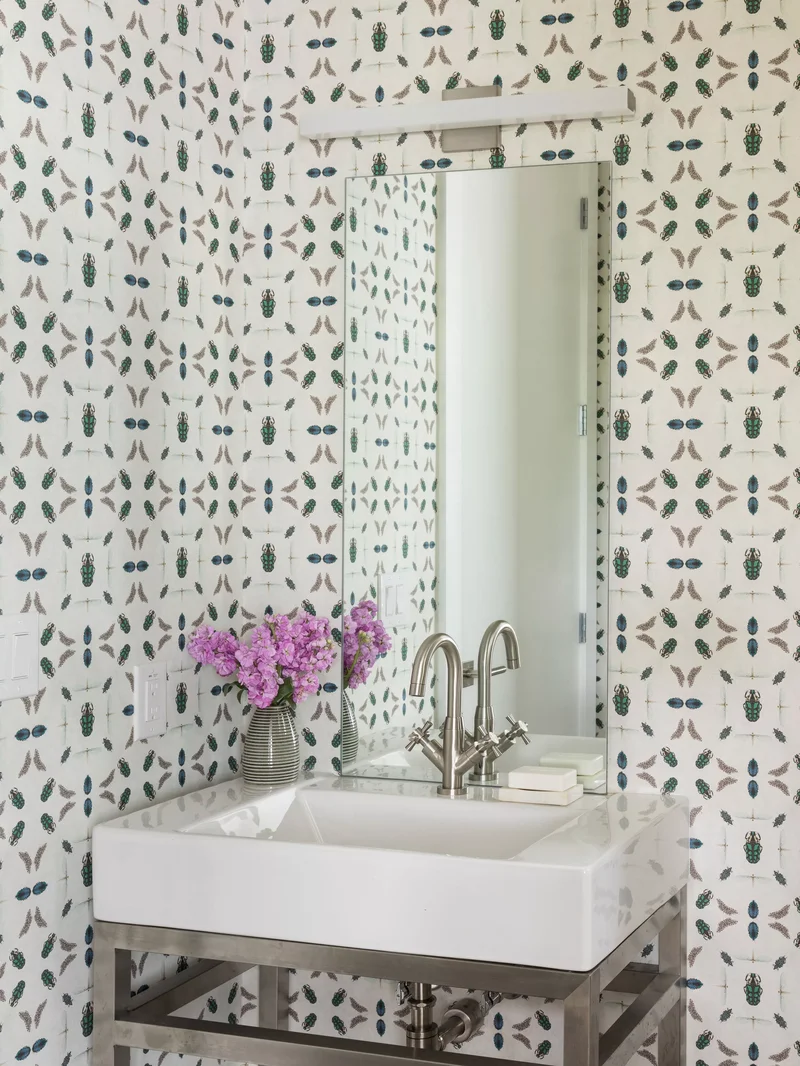 48 Contemporary Bathroom Ideas to Transform Your Space 34 Make a Statement with Wallpaper