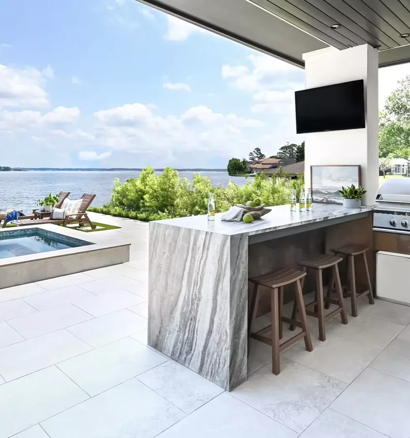 18 Amazing Outdoor Dining Ideas for Your Dream Backyard 16 Make the Most of Bar Seating