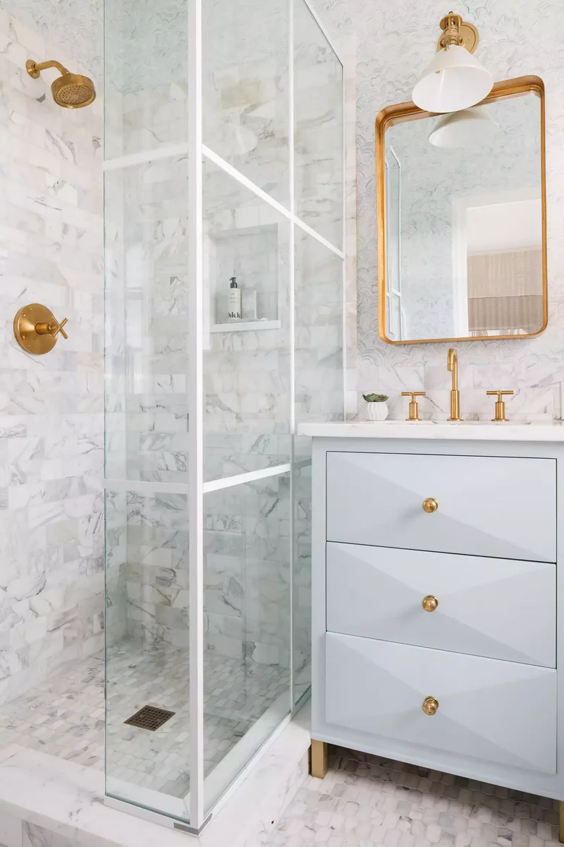 25 Stylish Shower Niche Ideas to Store Essentials Beautifully 7 Marble Tile Niche