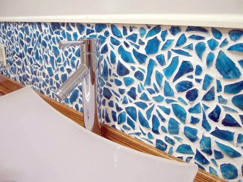 Mason Jar Mosaic Backsplash