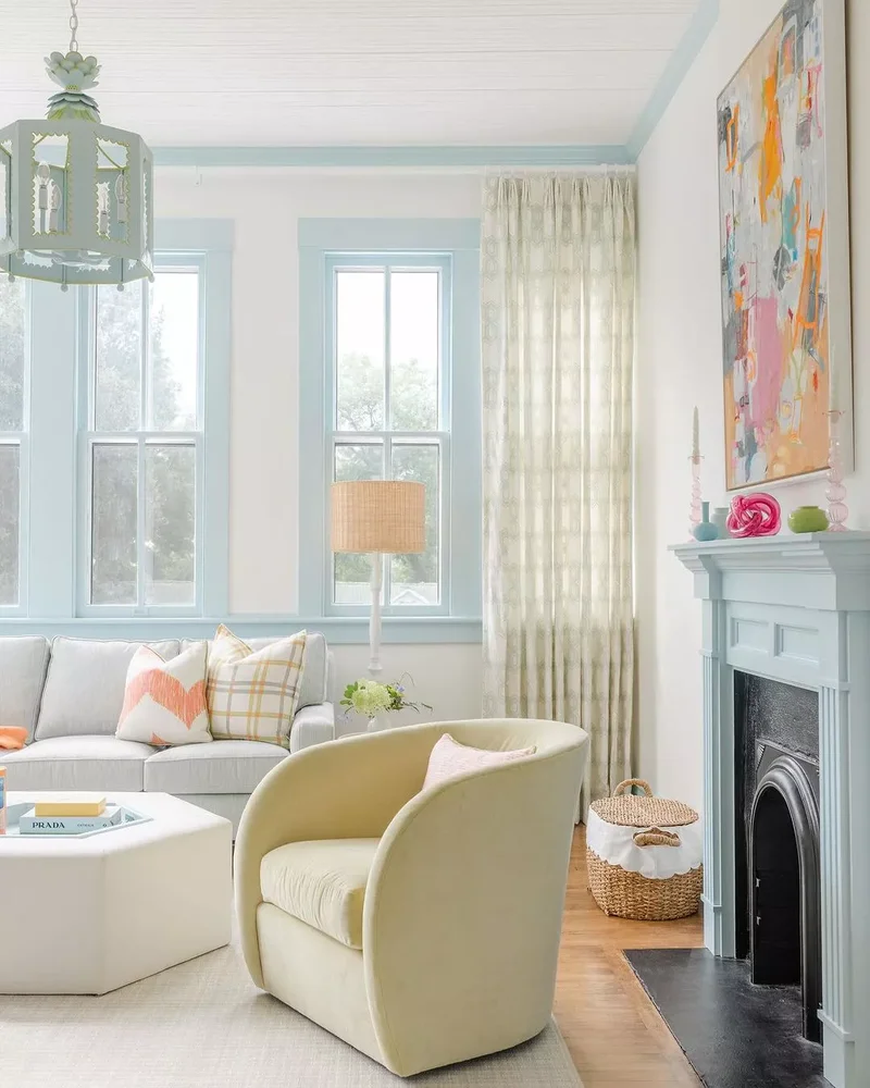 36 Beautiful Painted Fireplace Ideas for Your Home 16 Match the Trim