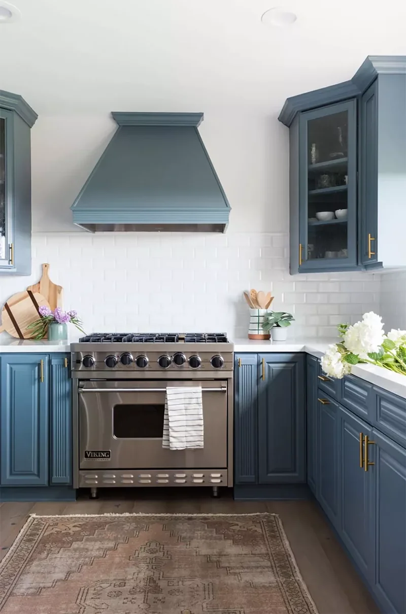 Matching Blue Cabinets
