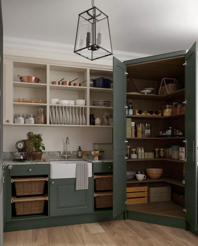 37 Corner Pantry Solutions That Boost Space and Design 21 Matching Colors