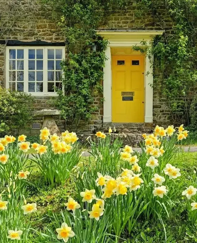 82 Stunning Front Yard Landscaping Ideas to Try This Spring 2 Matching Front Door and Flowers