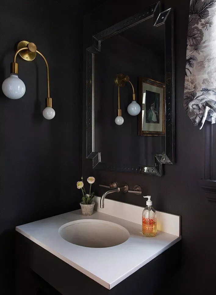 28 Small Bathroom Paint Colors That Create Spacious Vibes 8 Matte Black