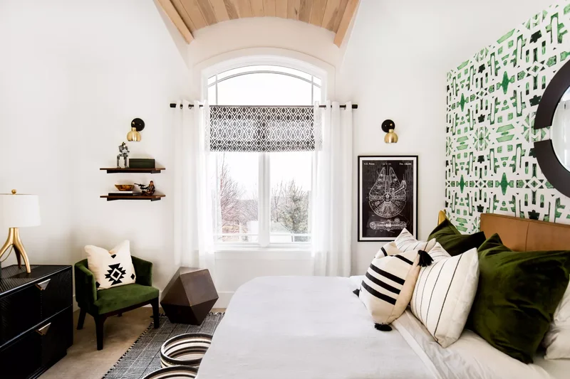 55 Best Kids' Bedroom Ideas That Grow with Your Children 11 Maximalist Accent Wall