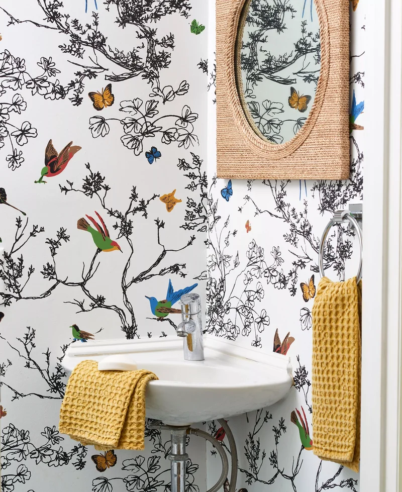 51 Stunning and Inspired Bathroom Wall Decoration Ideas 18 Maximalist Bathroom Wall Decor