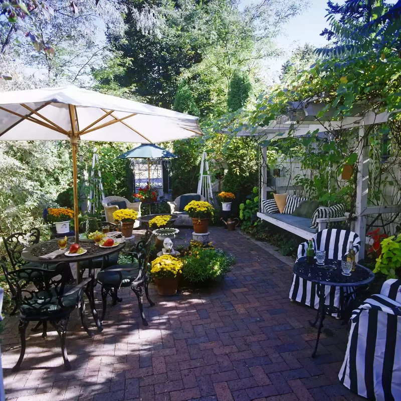 Maximalist Brick Patio