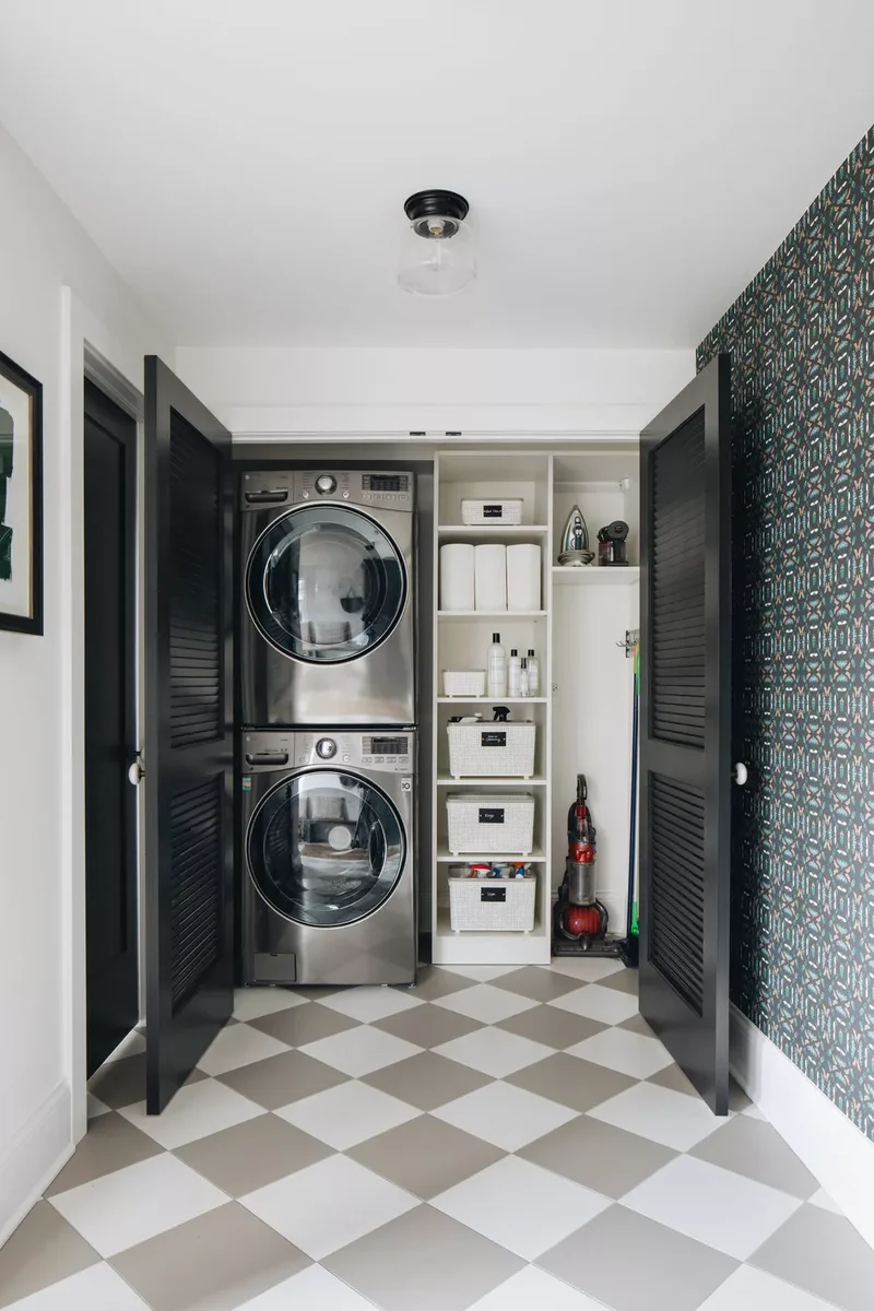53 Stylish Small Laundry Room Ideas That Work Beautifully 47 Maximize a Laundry Supply Closet