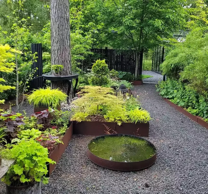 Metal and Stone Edging