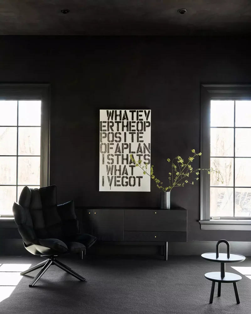 Minimalist Black Living Room