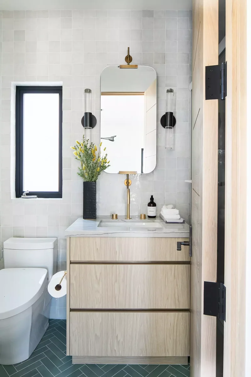 32 Half Bath Design Ideas to Inspire Bold Experimentation 23 Minimalist Vanity
