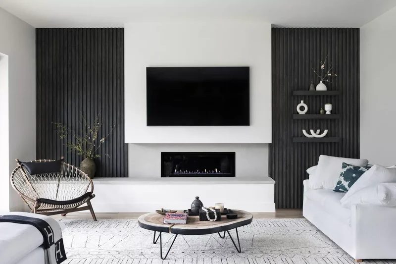 21 Electric Fireplace Ideas That'll Cozy Up Any Room 16 Mix Black and White