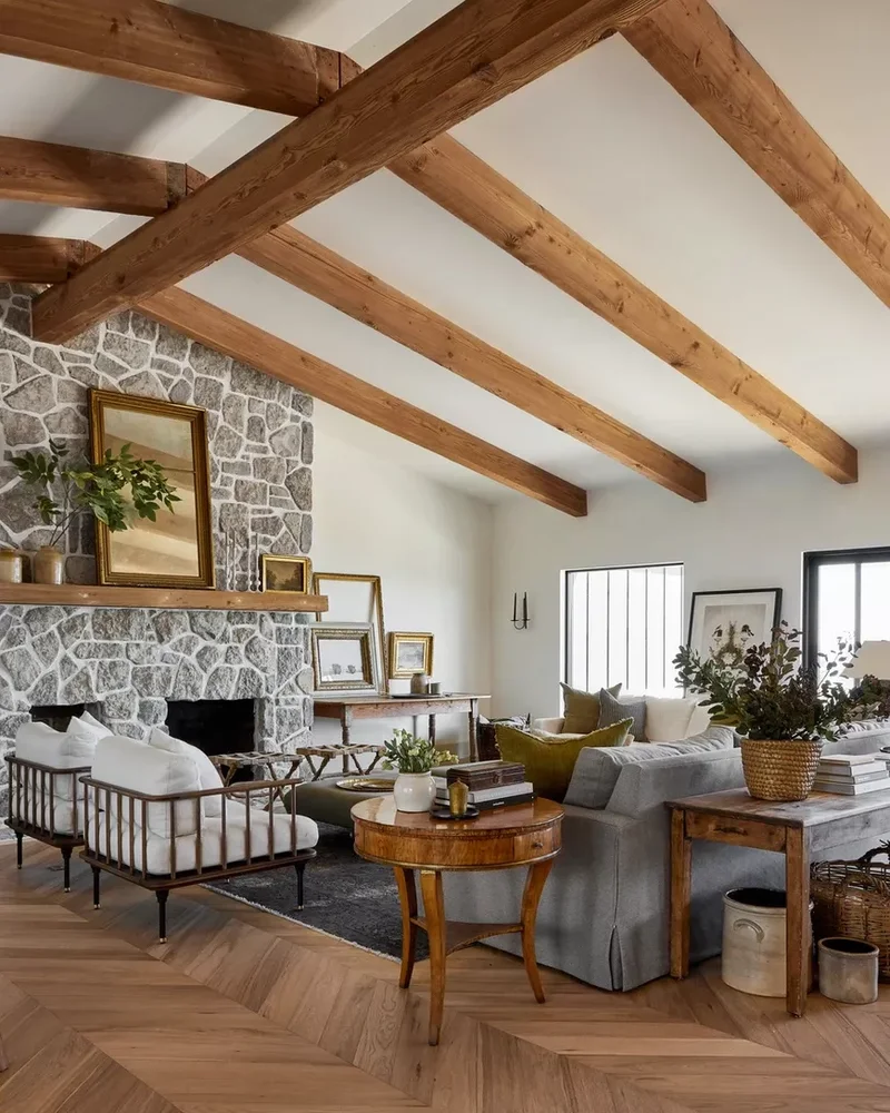 45 Modern Rustic Living Room Designs You'll Love to Recreate 5 Mix Old and New
