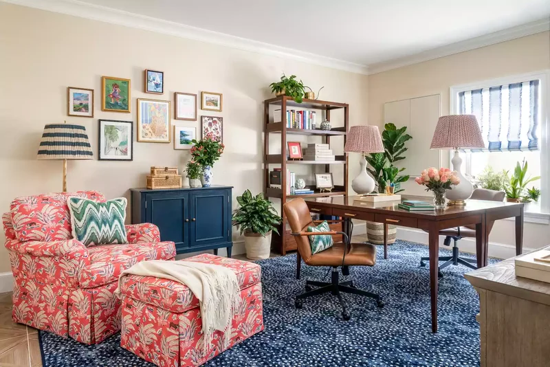 16 Basement Office Ideas to Boost Your Productivity 8 Mix Patterns for a Bit of Fun