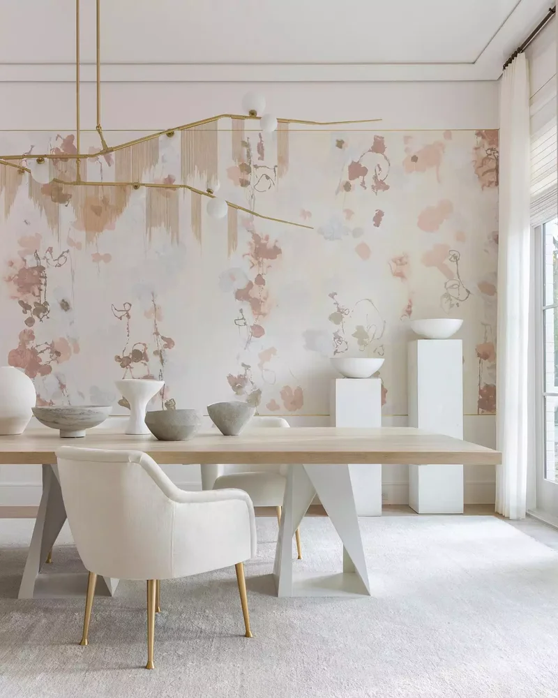 21 Accent Wall Ideas for Dining Rooms That Wow Your Guests 15 Mix Soft Pastels