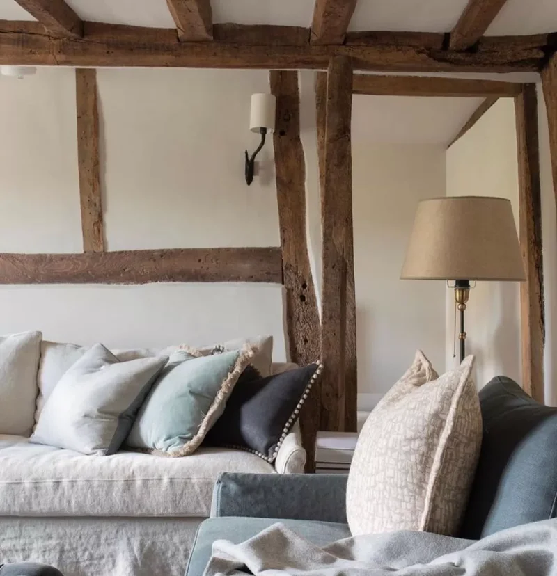 40 Cozy and Inviting Country Living Room Design Ideas 29 Mix and Match Fabrics