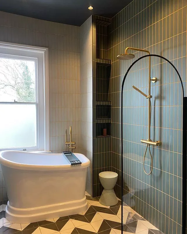 27 Stunning Wet Room Ideas to Transform Your Bathroom Space 21 Mix and Match Tiles