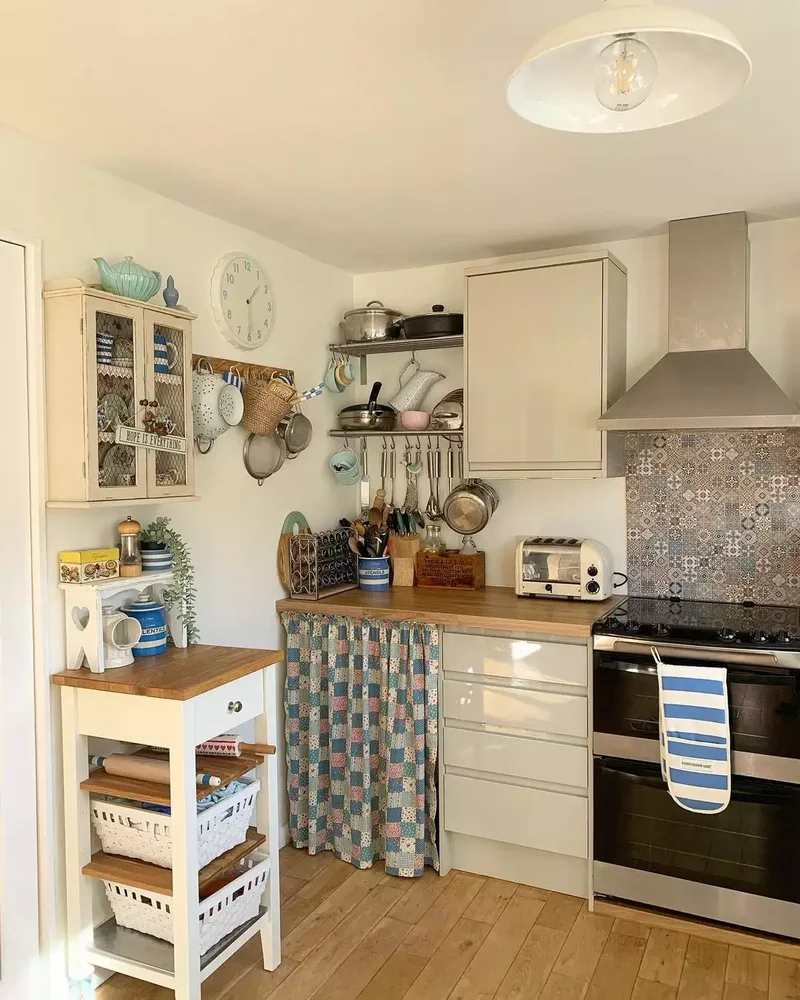 30 Charming Cottagecore Kitchen Ideas for Your Cozy Home 14 Mix and Match