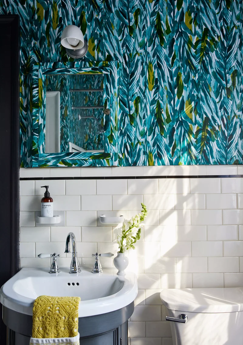 51 Stunning and Inspired Bathroom Wall Decoration Ideas 28 Mix the Old with the New