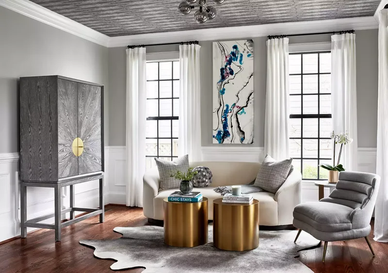 Contemporary Living Room Decorating Ideas That Stand the Test of Time 23 Mixed Metal Accents