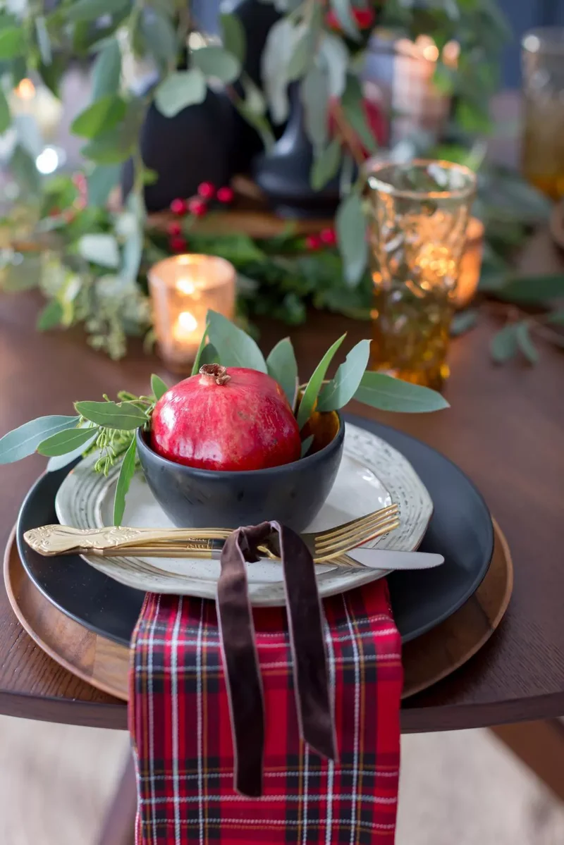 Modern Christmas Place Setting