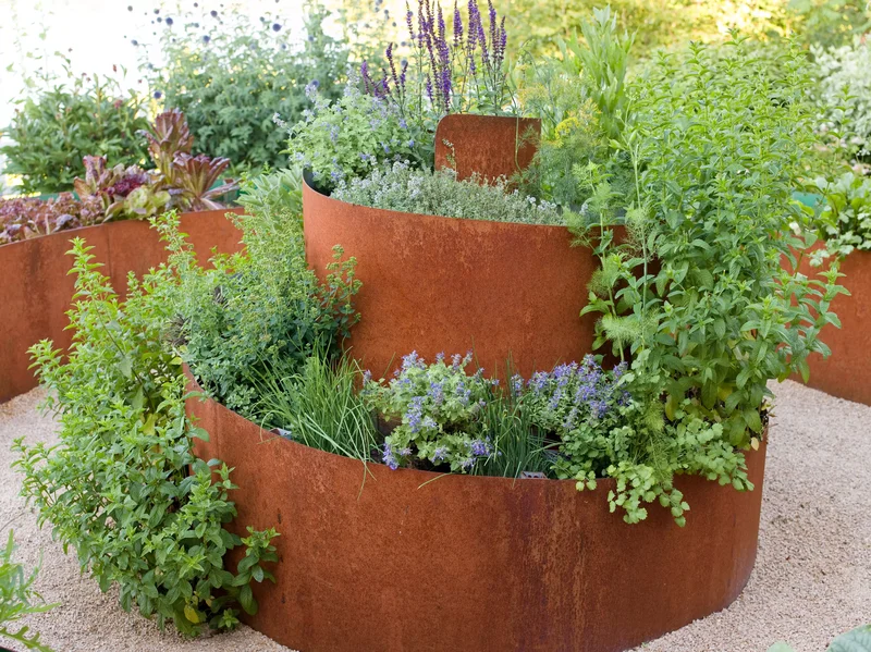 25 Beautiful Raised Garden Bed Ideas for Veggies & Flowers 3 Modern Metal Raised Bed