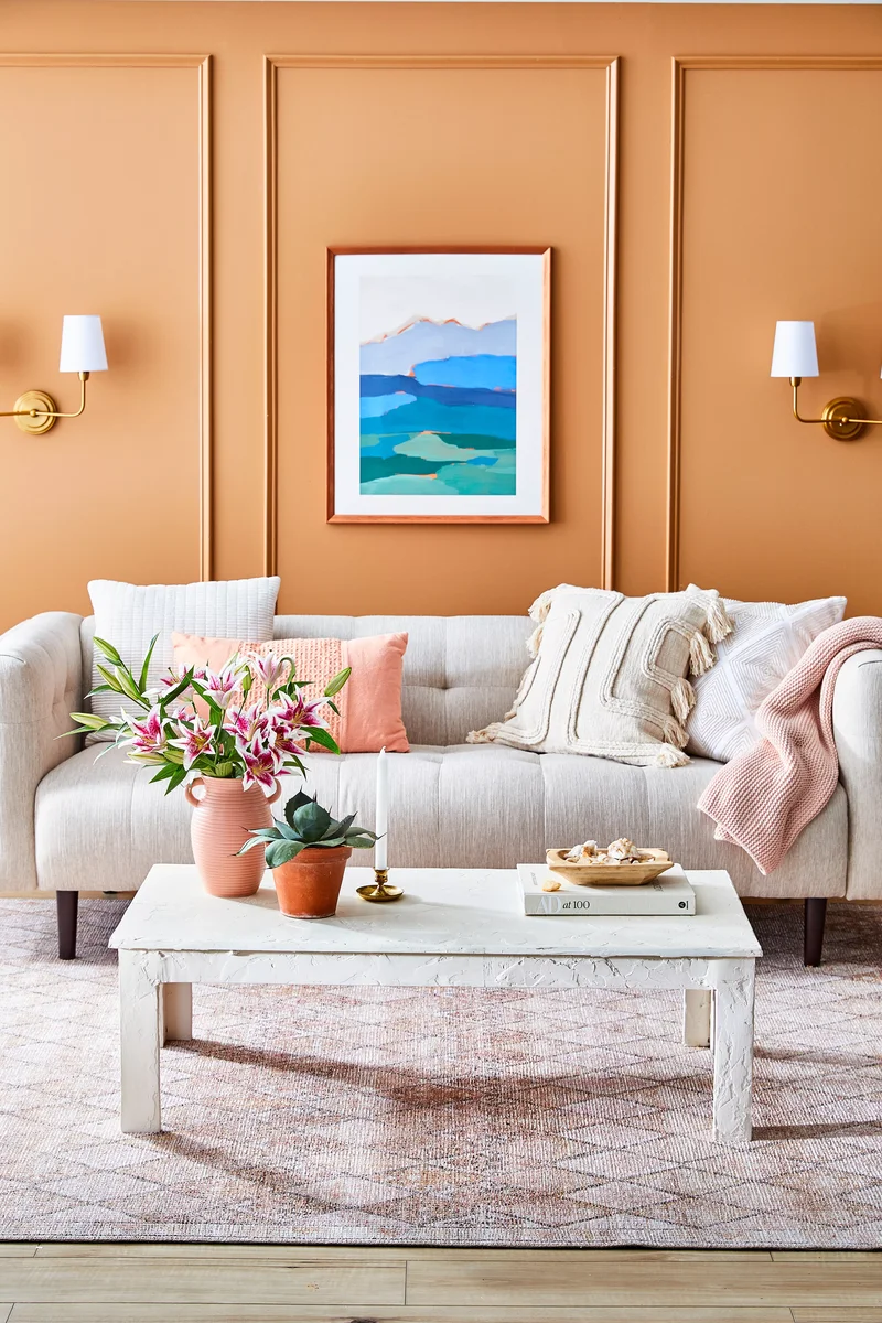 37 Accent Wall Ideas to Completely Transform Your Living Room 4 Molding Accent Wall