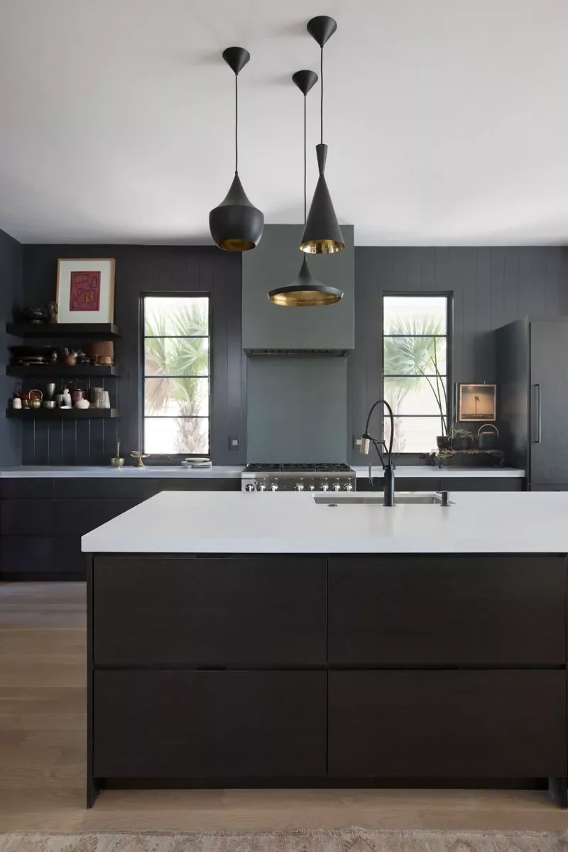 42 Stylish Gray Kitchen Design Ideas for a Sleek Look 12 Moody Gray Kitchen