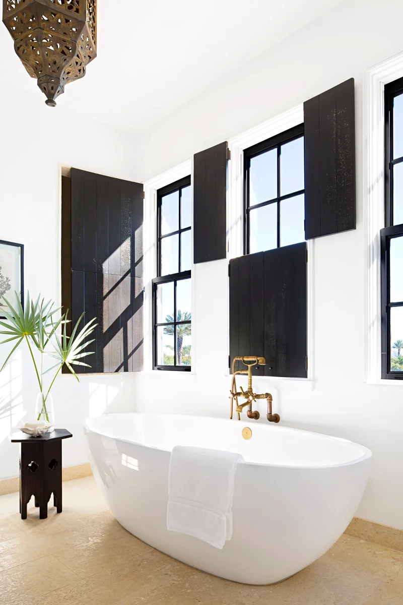48 Contemporary Bathroom Ideas to Transform Your Space 23 Mount Statement Shutters