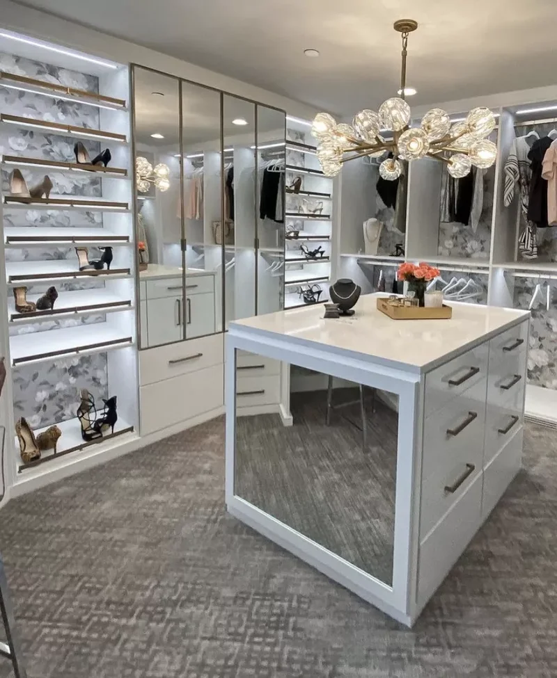 23 Closet Island Designs You'll Love Creating Yourself 1 Multiple Mirrors