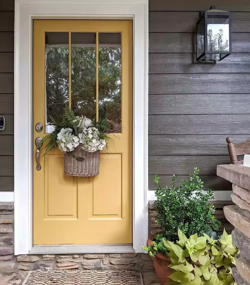 30 Creative Door Painting Ideas for Your Home Interior 19 Mustard Yellow