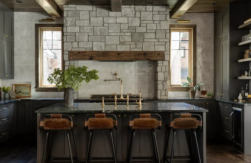 Natural Stone in Modern Farmhouse Kitchen